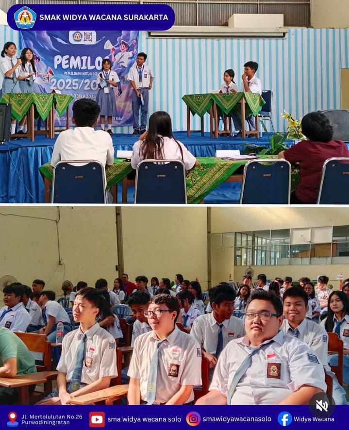 berita, Pemilihan Ketua dan Wakil Ketua OSIS 2025, sma widya wacana, widya wacana, ysk,  yayasan sekolah kristen, yayasan, surakarta, sma