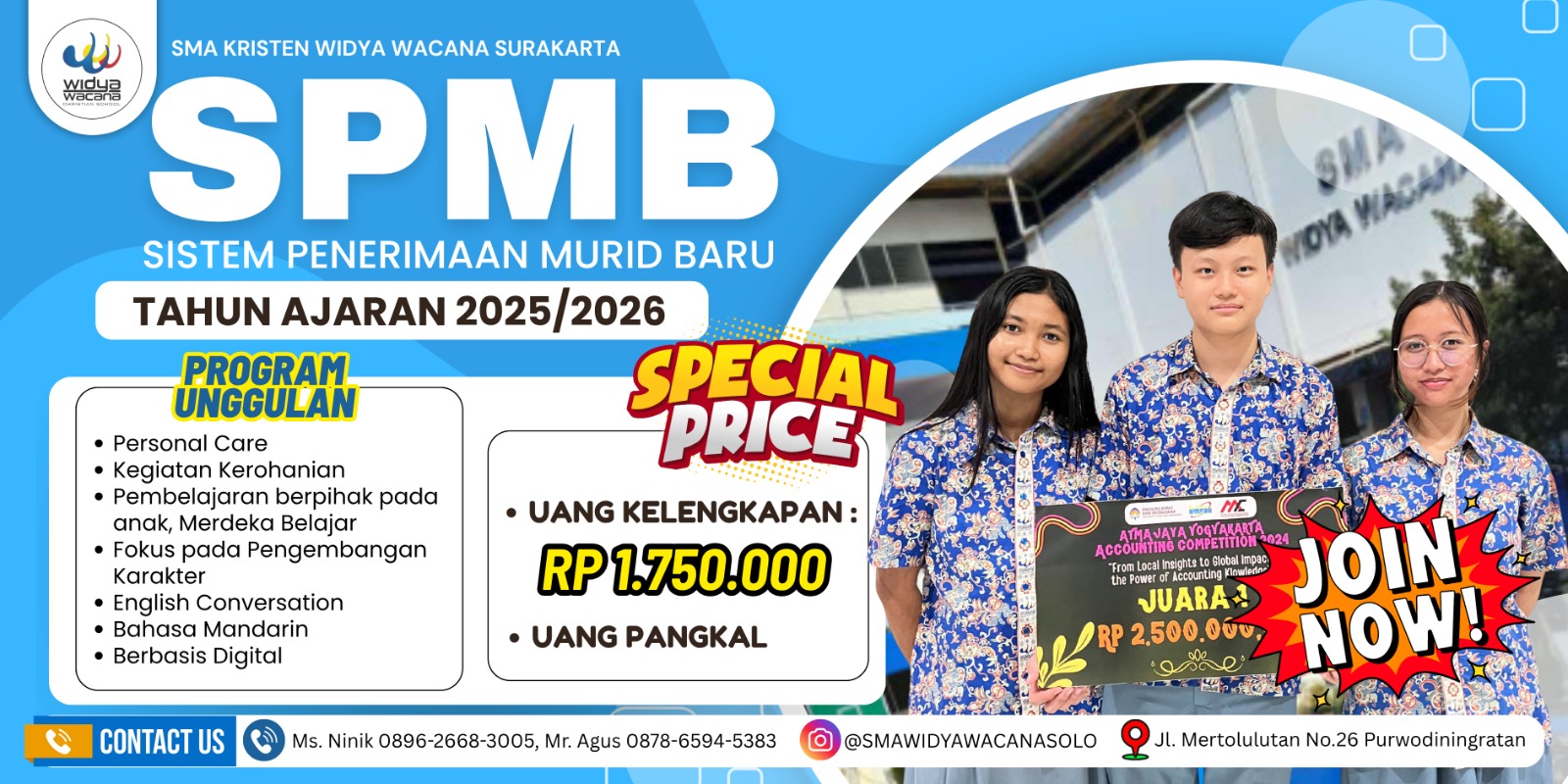 berita, sma widya wacana, widya wacana, ysk,  yayasan sekolah kristen, yayasan, surakarta, sma