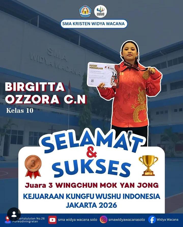 prestasi, sma widya wacana, widya wacana, ysk,  yayasan sekolah kristen, yayasan, surakarta, sma